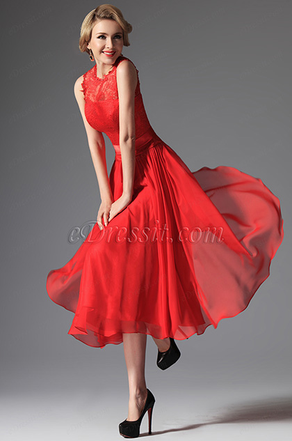 mid calf cocktail dresses