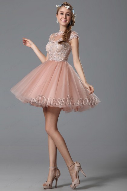 eDressit Lace Applique Pink Cocktail Dress Party Dress (04150601) eDressit Lace Applique Pink Cocktail Dress Party Dress (04150601)