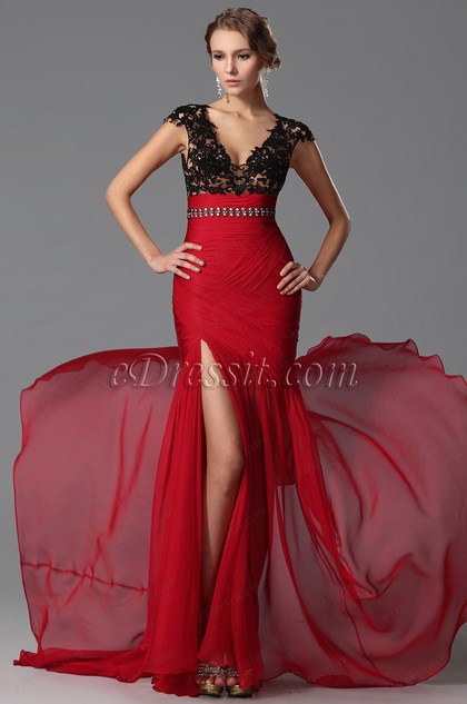 eDressit Black Lace High Slit Evening Gown Formal Dress (00152202) eDressit Black Lace High Slit Evening Gown Formal Dress (00152202)