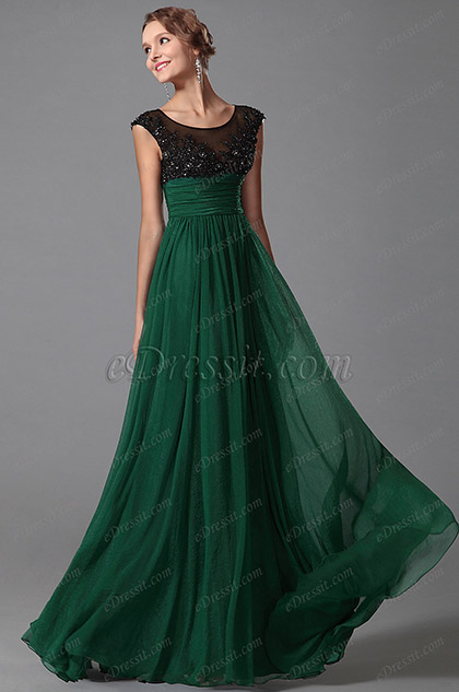 green cap sleeve dress