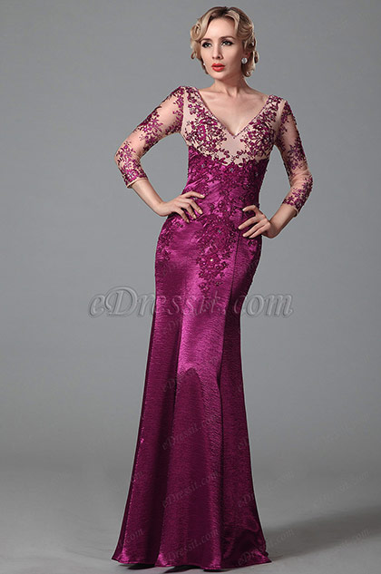 Long Sleeves Evening Gown With Delicate Embroidery Details (02153112)