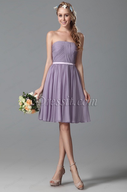 short lavender bridesmaid dresses