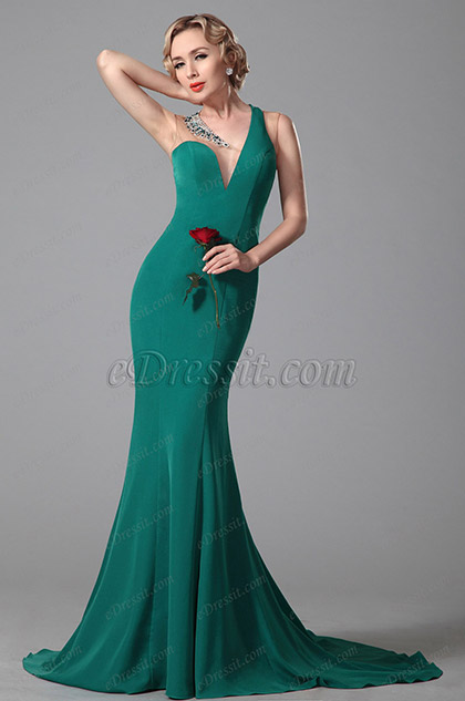 polyester evening gowns