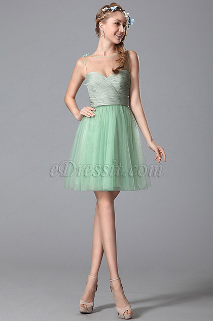 eDressit Sleeveless Floral Light Green Homecoming Dress (04150304)