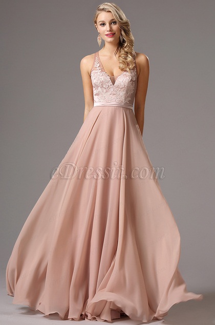eDressit Sleeveless Plunging Neck Lace Bodice Evening Dress (02161846) eDressit Sleeveless Plunging Neck Lace Bodice Evening Dress (02161846)