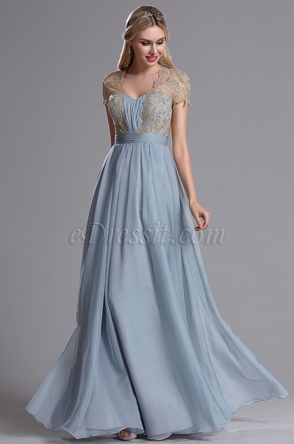 eDressit Lace Illusion Short Sleeves Sweetheart Evening Dress (02163532)