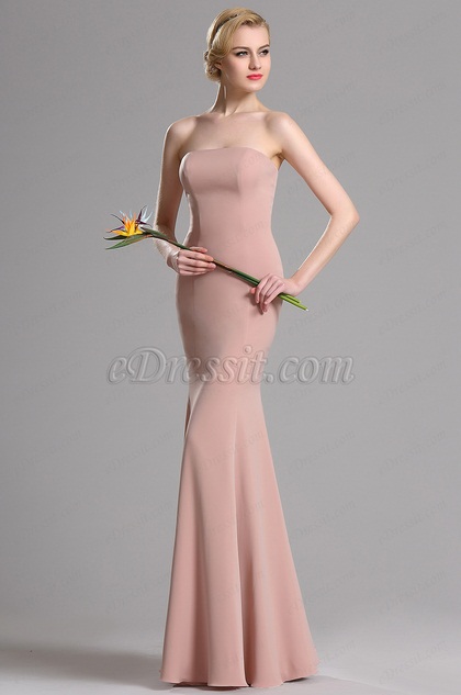 rosy prom dress