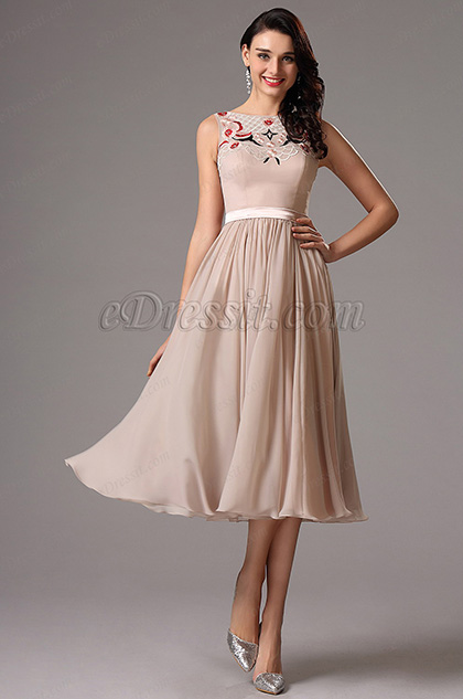 mid calf formal dresses
