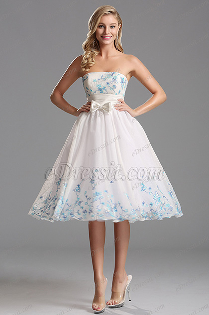 white tea party dresses