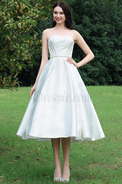 white tea party dress