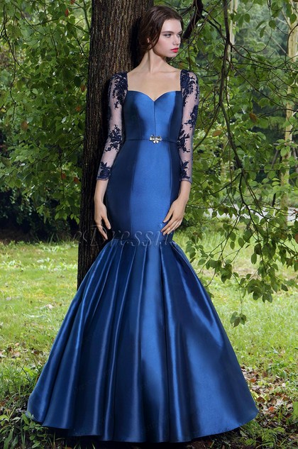 elegant blue gown