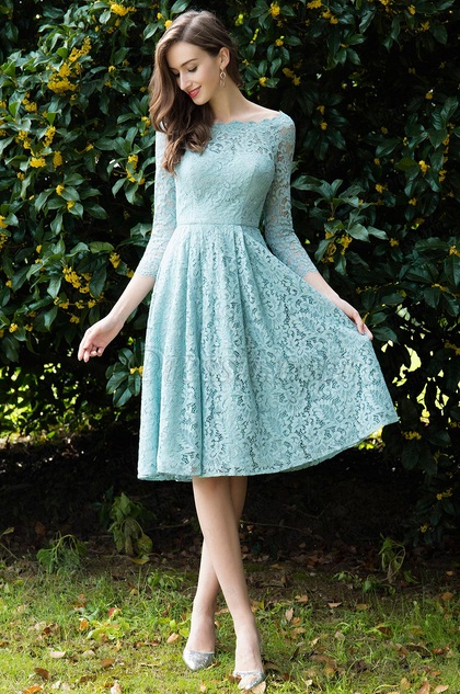 eDressit Light Green Lace Cocktail 