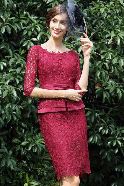 burgundy mother of the bride dress