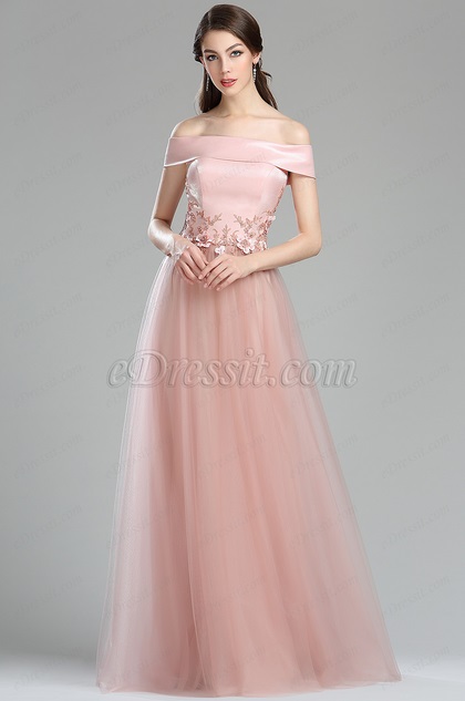 eDressit Pink Off the Shouler Floral Lace Appliques Prom Dress (00180101) eDressit Pink Off the Shouler Floral Lace Appliques Prom Dress (00180101)