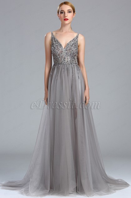 grey occasion dress
