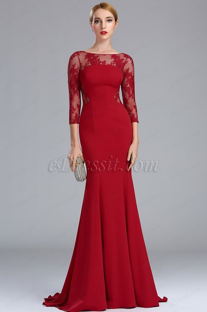 red lace sleeves