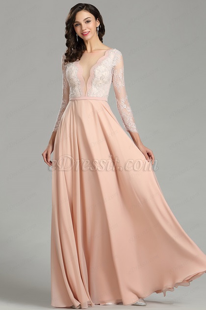 beautiful long sleeve gowns