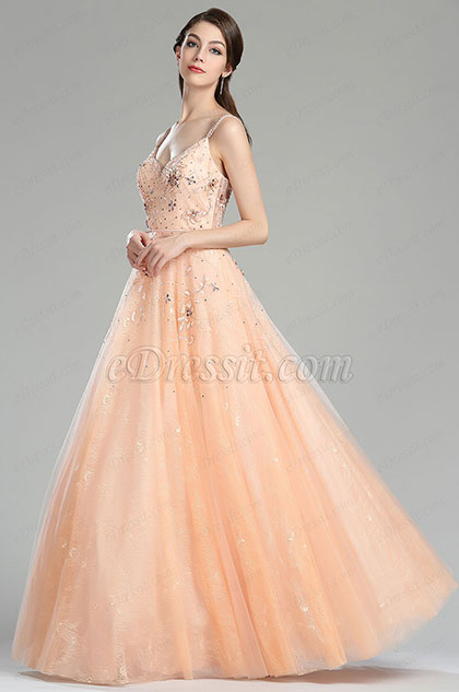 peach dress for graduation