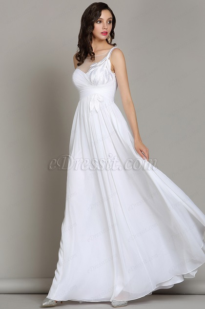 white flower girl dresses