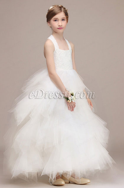 Romantique Multi-layer Flower Girl Party Dress 