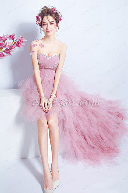 Corset High Low Prom Dresses
