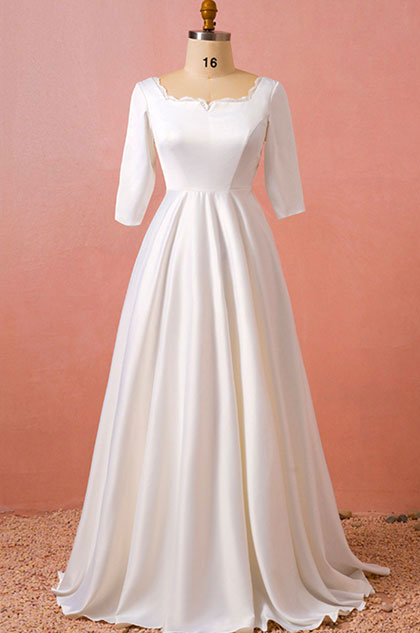 Edressit Elegant Short Sleeves Bridal Wedding Dress Plus Size