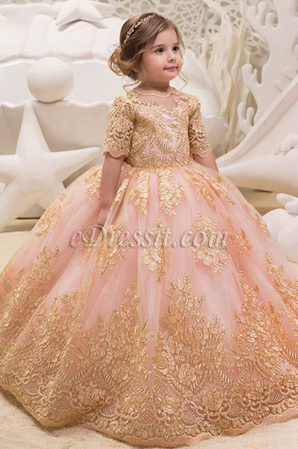 Chic Empire Pink Girls Wedding Ball Dress