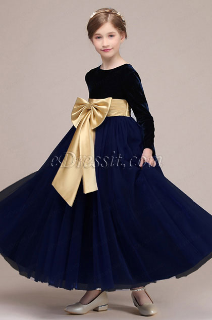 velvet flower girl dresses