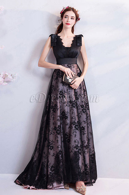 simple black gown design