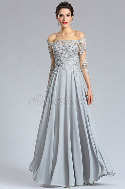 long sleeve formal evening dresses