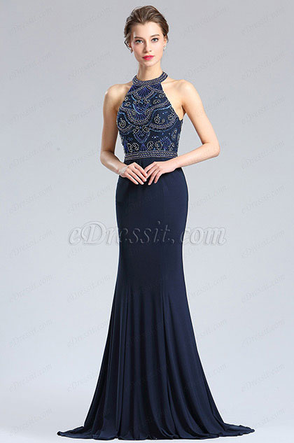 halter evening gown