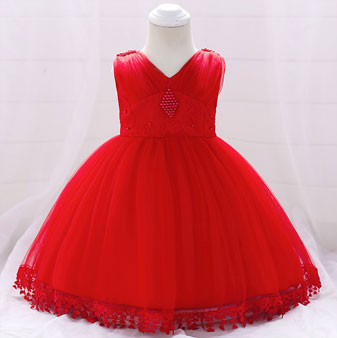 eDressit Cute Red Sleevlees Baby Dress Infant Dress (2319012)
