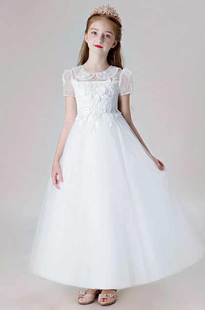 Short Sleeve Flower Girl Dresses