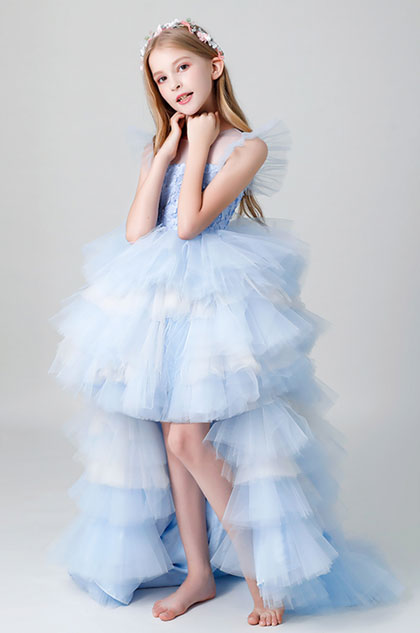 layered flower girl dress