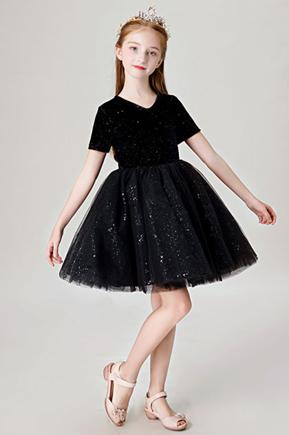 flower girl black dresses