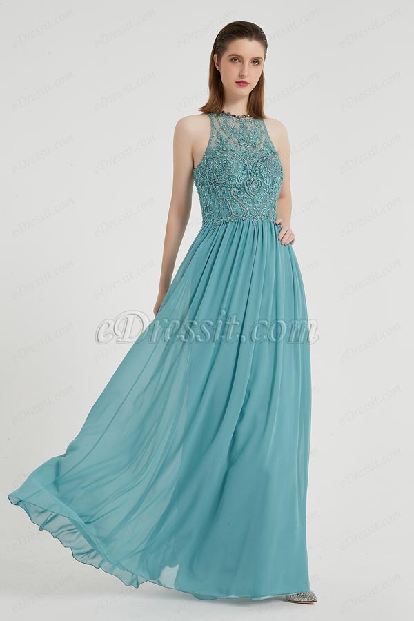 peacock blue cocktail dress