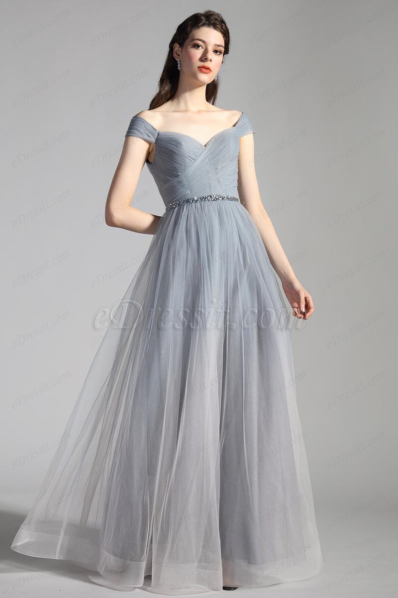 shiny evening dress