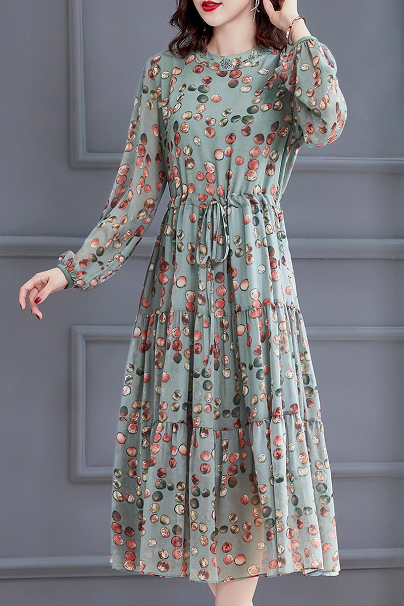 Download New Floral Chiffon Women Dress Party Summer Holiday Maxi Dress T061012