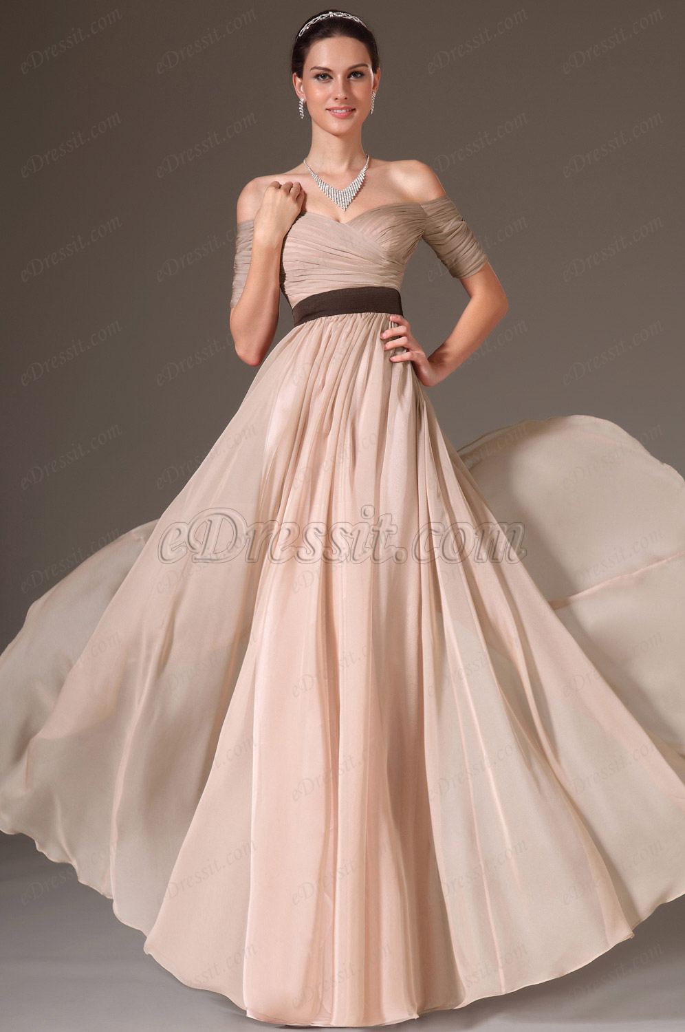 Off-Shoulder Sweetheart Prom Dress