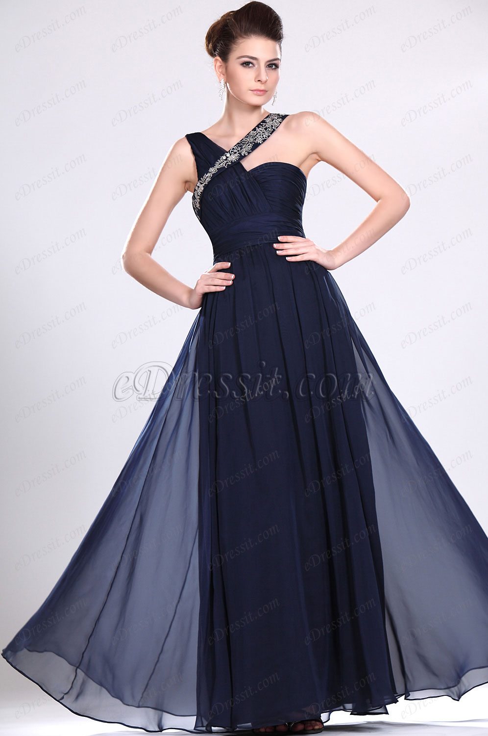 eDressit New Beaded Marvelous Dark Blue Evening Dress (00117105)