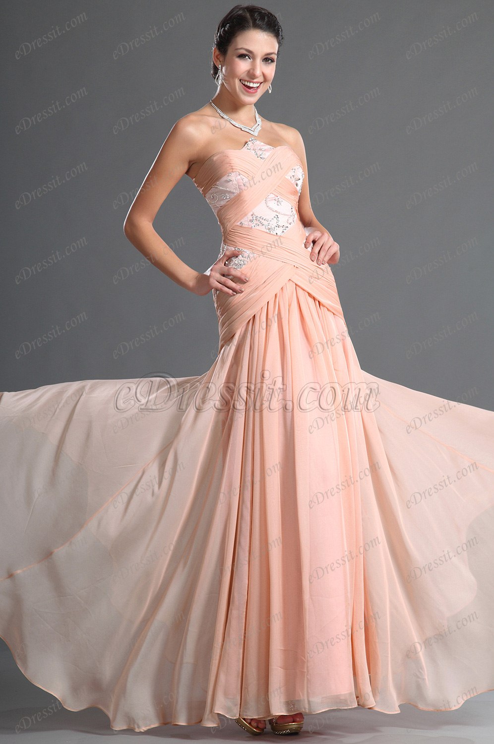 eDressit Elegant Pink Sleeveless Evening Dress (00128401)