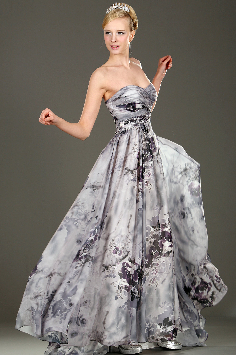 strapless floral