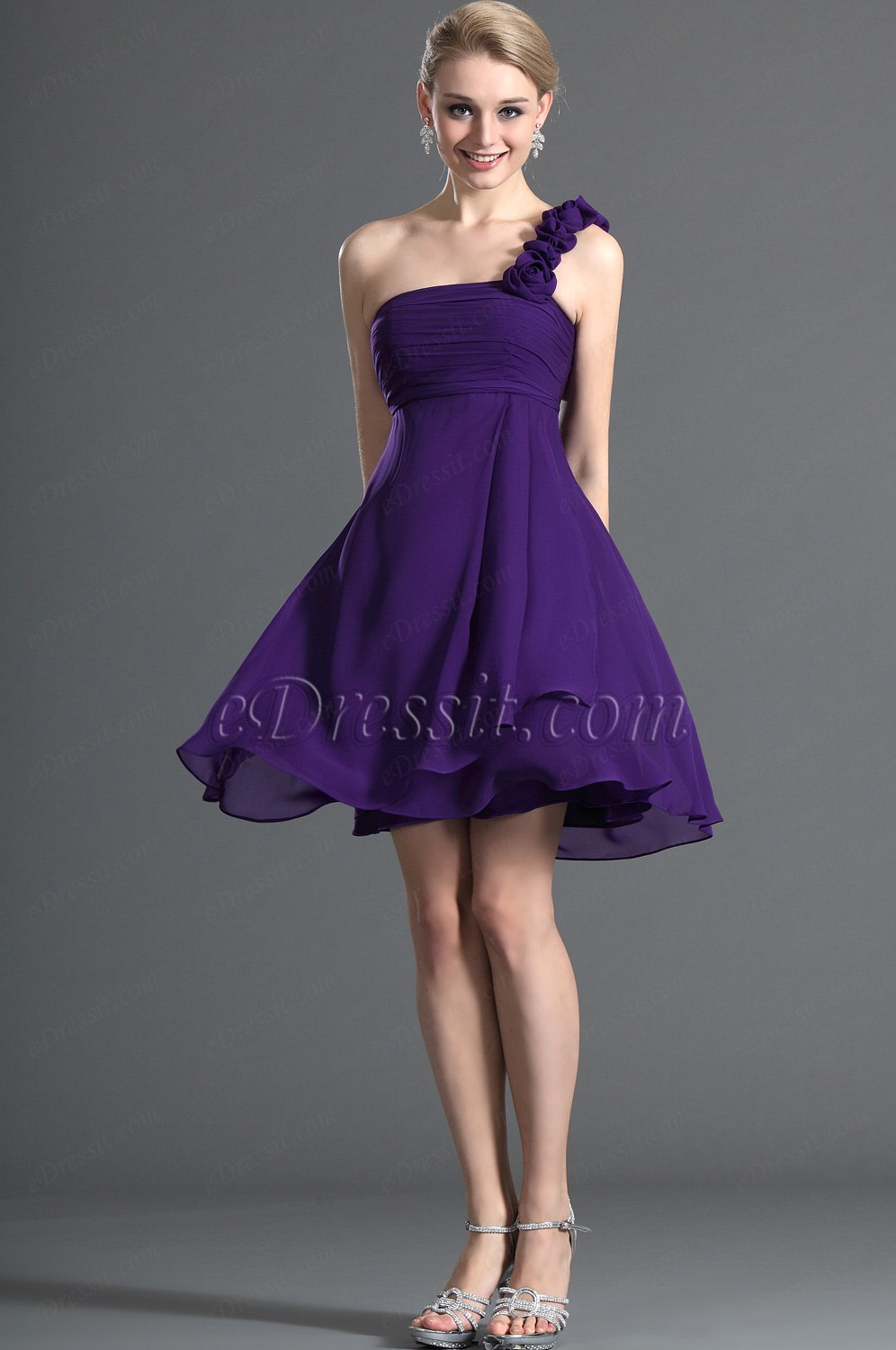 eDressit One shoudler Purple Bridesmaid Dress /Party Dress (07121006)