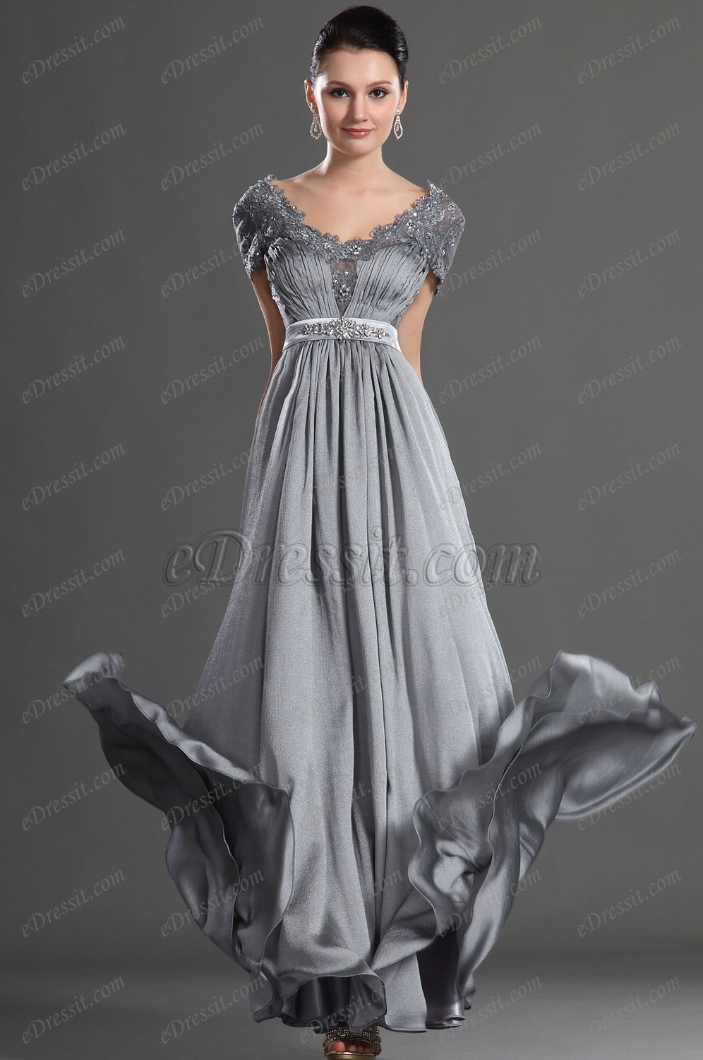eDressit Dress V-Cut Neckline Sleeve Mother of the Bride Dress (26124508)