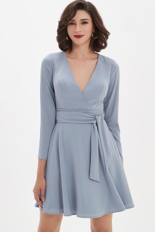 dusty blue dress