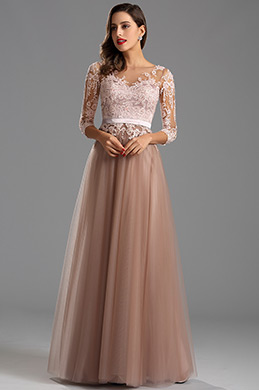 elegant long evening dresses with sleeves