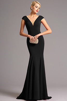 plunge neck formal dress