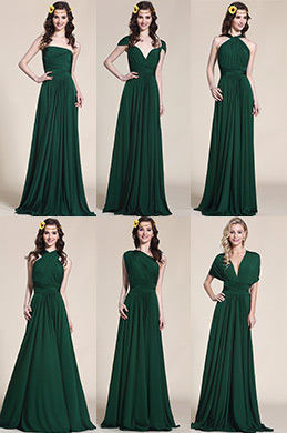 dark green long gown