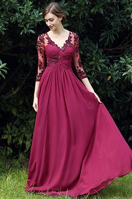 fuchsia mother of the bride dress