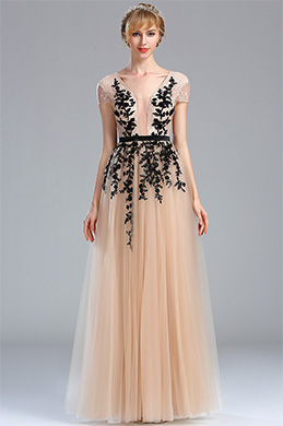 beige beaded dress